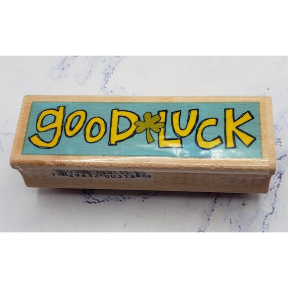 Good Luck Kolette Hall Rubber Stamp March Spring Holiday St. Patrick's Day - Picture 1 of 7
